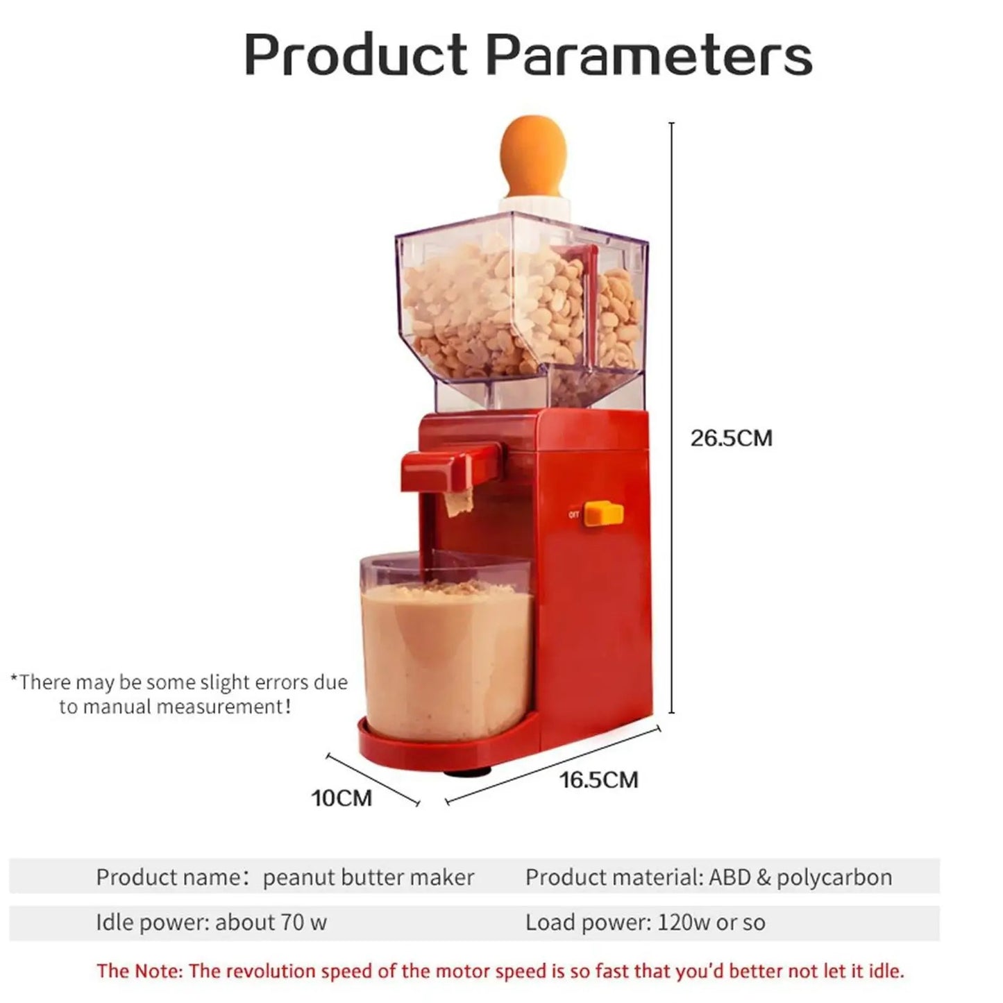 High Performance Peanut Butter Maker