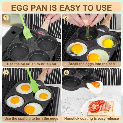 4 Hole Frying Pan