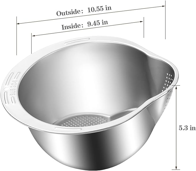 Rice Washer Strainer Bowl