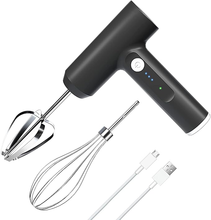 Cordless Hand Mixer- Electric Whisk USB Rechargeable