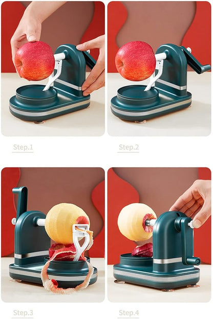 Hand Crank Fruit Peeler + Apple slicer