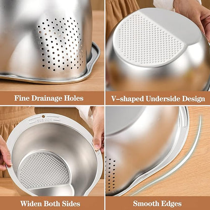 Rice Washer Strainer Bowl