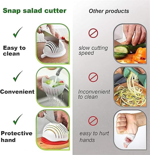 Chopper Vegetable Salad Cutter Bowl