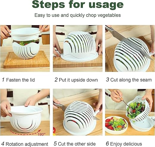 Chopper Vegetable Salad Cutter Bowl