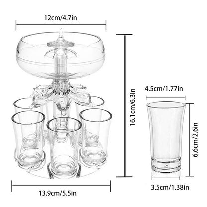 6 Shot Glass Dispenser And Holder